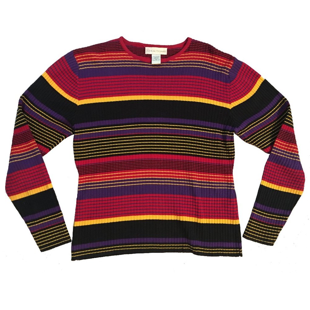 90's Grunge Striped Autumn Fall Sweater